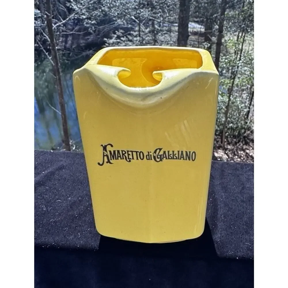 Sambuca di Galliano Yellow Bar Water Pottery Pitcher Amaretto Galliano Jug -A1